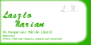 laszlo marian business card